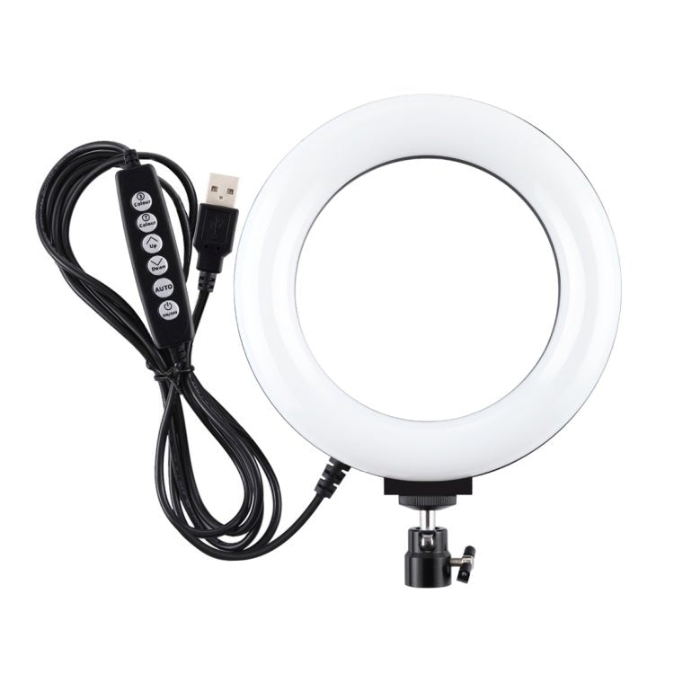 PULUZ 6.2 inch 16cm USB 10 Modes 8 Colors RGBW Dimmable LED Ring Vlogging Photography Video Lights with Tripod Ball Head, 6.2 inch RGBW - laboratorydeal