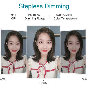 PULUZ 7.9 inch 20cm Light + Desktop Tripod Mount USB 3 Modes Dimmable Dual Color Temperature LED Curved Light Ring Vlogging Selfie Beauty Photography Video Lights with Phone Clamp, 7.9 inch+Tripod - laboratorydeal