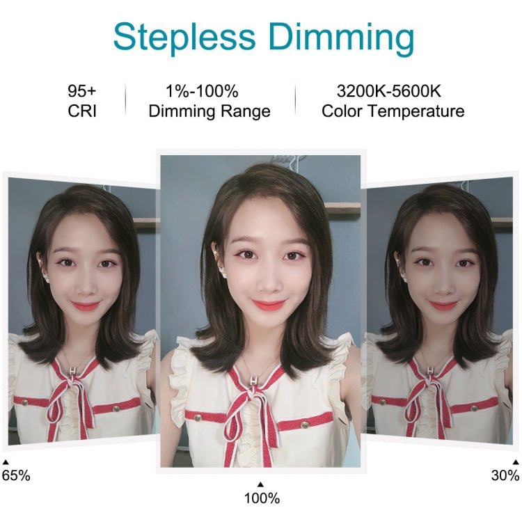 PULUZ 7.9 inch 20cm Light + Desktop Tripod Mount USB 3 Modes Dimmable Dual Color Temperature LED Curved Light Ring Vlogging Selfie Beauty Photography Video Lights with Phone Clamp, 7.9 inch+Tripod - laboratorydeal