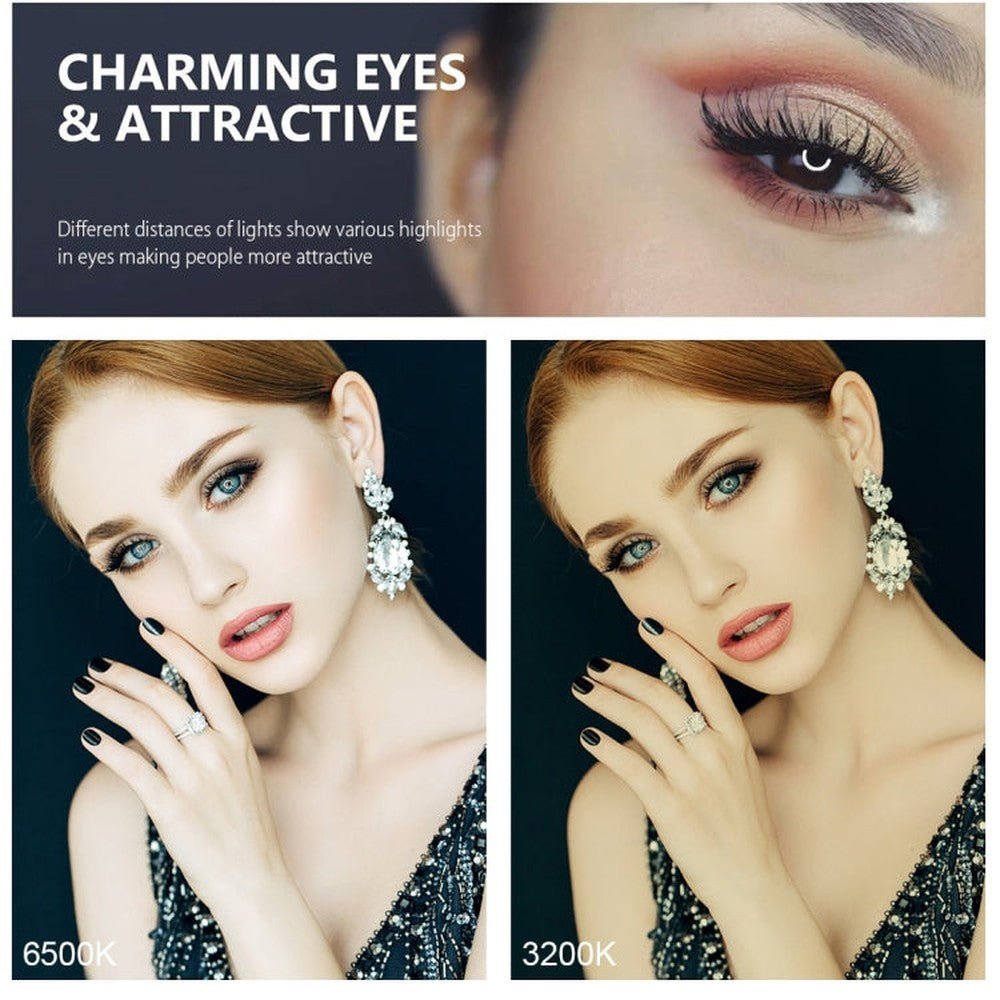 PULUZ 7.9 inch 20cm Light+ Round Base Desktop Holder USB 3 Modes Dimmable Dual Color Temperature LED Curved Light Ring Vlogging Selfie Photography Video Lights with Phone Clamp, 7.9 inch+Desktop Mount - laboratorydeal