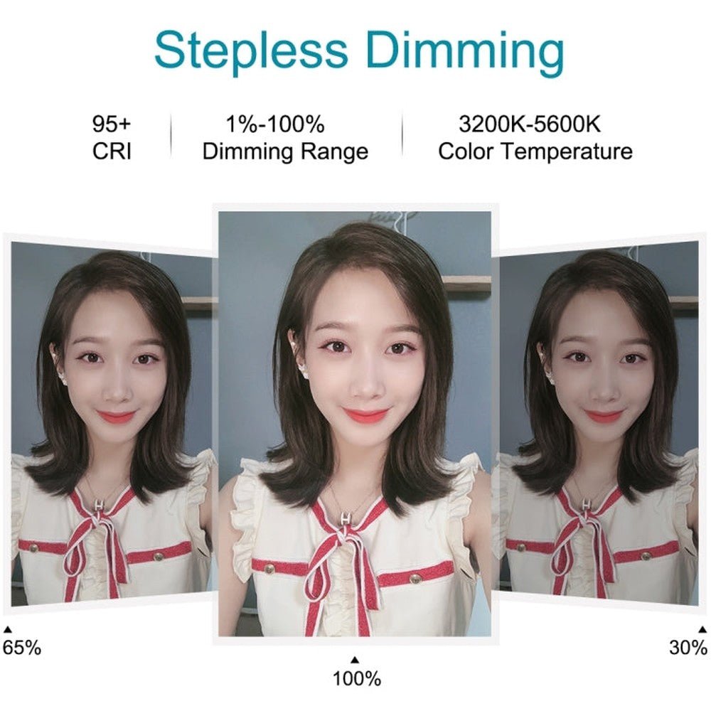 PULUZ 7.9 inch 20cm USB 3 Modes Dimmable Dual Color Temperature LED Curved Light Ring Vlogging Selfie Photography Video Lights with Mirror, 7.9 inch with mirror - laboratorydeal