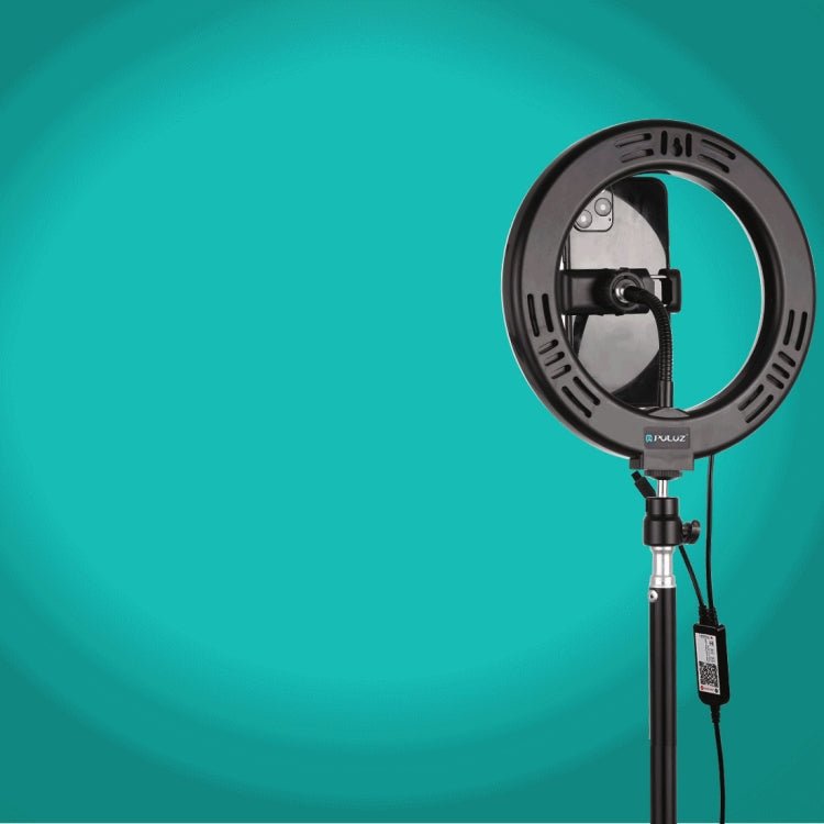 PULUZ 7.9 inch 20cm USB RGB Dimmable LED Dual Color Temperature LED Curved Light Ring Vlogging Selfie Photography Video Lights with Phone Clamp, 7.9 inch RGBW - laboratorydeal