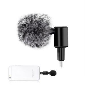 PULUZ 8PIN Jack Mobile Phone Omnidirectional Condenser Adjustable Microphone, 8 Pin Phone Microphone - laboratorydeal