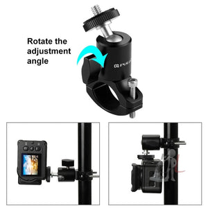PULUZ Bike Aluminum Handlebar Tripod Ball Head Adapter Mount for GoPro HERO10 Black / HERO9 Black / HERO8 Black /7 /6 /5 /5 Session /4 Session /4 /3+ /3 /2 /1, DJI Osmo Action, Xiaoyi and Other Action Cameras, Ball Head Mount - laboratorydeal