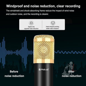 PULUZ Condenser Microphone Studio Broadcast Professional Singing Microphone - laboratorydeal