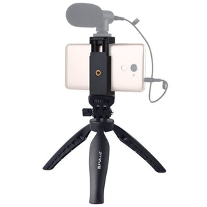 PULUZ Desk Plastic Tripod Mount with Phone Clamp & Adjusting Tripod Head for Smartphones, Plastic Tripod+Adjusting Head - laboratorydeal