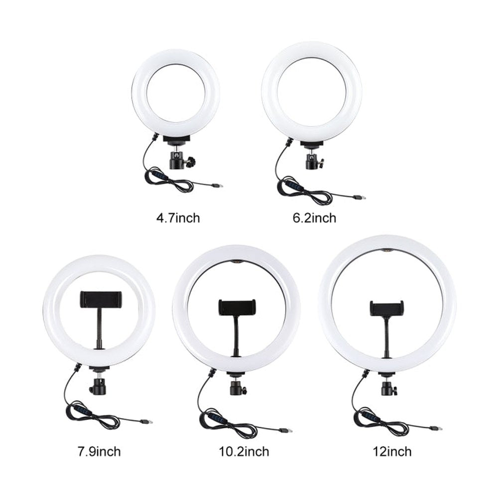 PULUZ Dual Phone Brackets Horizontal Holder + 1.1m Tripod Mount + 10.2 inch 26cm LED Ring Vlogging Video Light Live Broadcast Kits - laboratorydeal