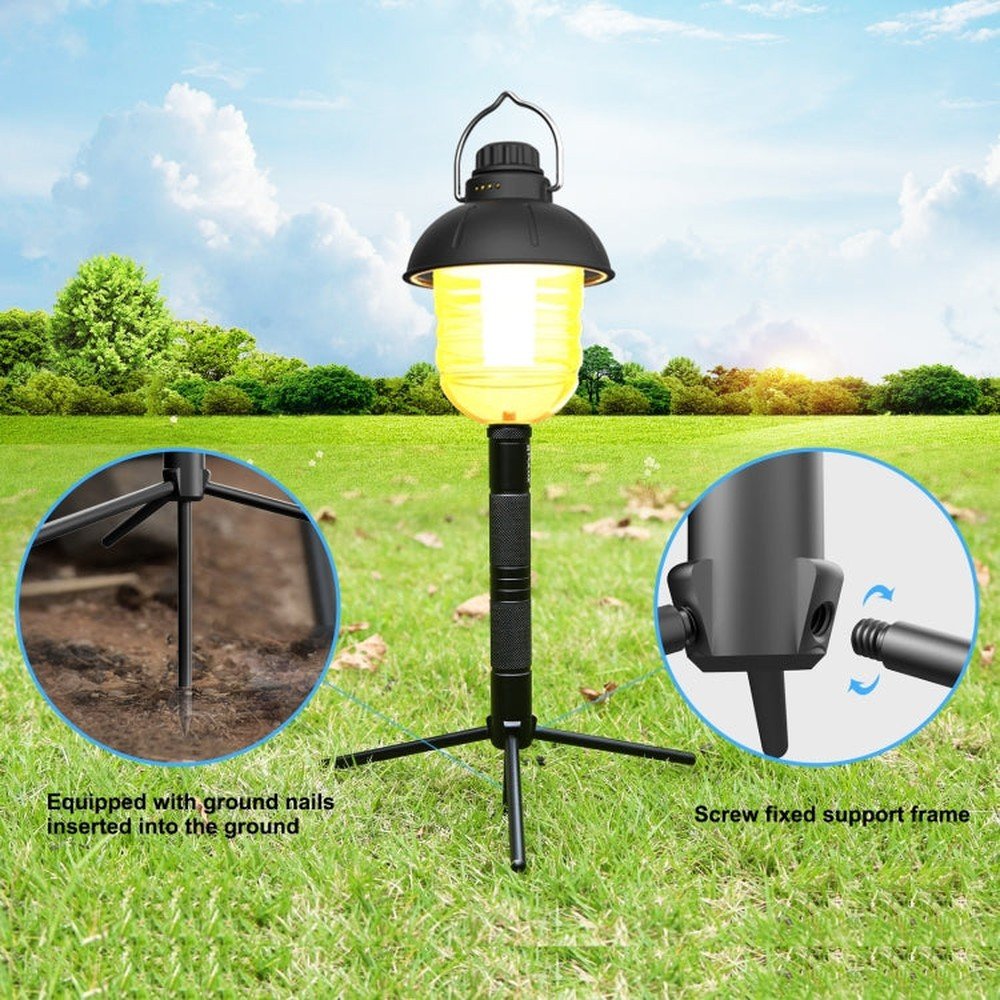 PULUZ Foldable Aluminum Alloy Light Stand Live Tripod Camping Ground Holder - laboratorydeal