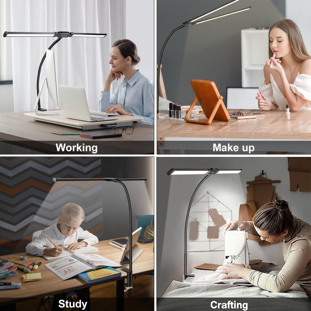 PULUZ Gooseneck Tube LED Fill Light Double Head Clip Desk Lamp - laboratorydeal