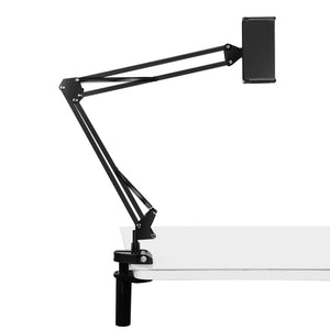 PULUZ Live Broadcast Desktop Arm Stand Suspension Clamp Holder with Tablet PC Clamp, DesktoType - C Interface Microphone Arm Stand - laboratorydeal