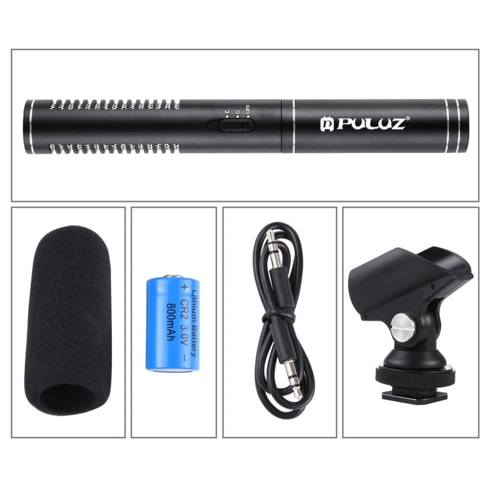 PULUZ Professional Interview Condenser Video Shotgun Microphone with 3.5mm Audio Cable for DSLR & DV Camcorder, Microphone - laboratorydeal