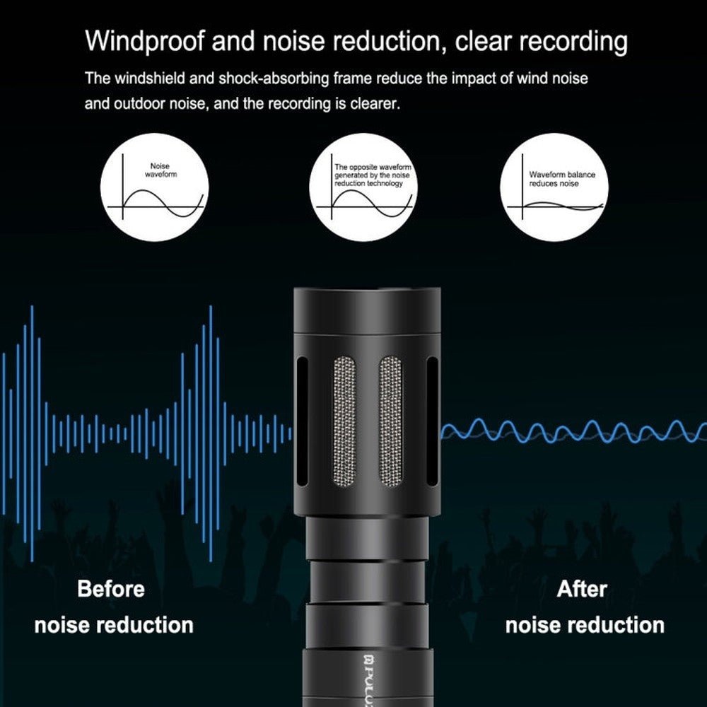 PULUZ Professional Interview Condenser Video Shotgun Microphone with 3.5mm Audio Cable for DSLR & DV Camcorder, Shotgun Microphone - laboratorydeal