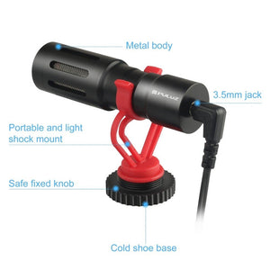 PULUZ Professional Interview Condenser Video Shotgun Microphone with 3.5mm Audio Cable for DSLR & DV Camcorder, Shotgun Microphone - laboratorydeal