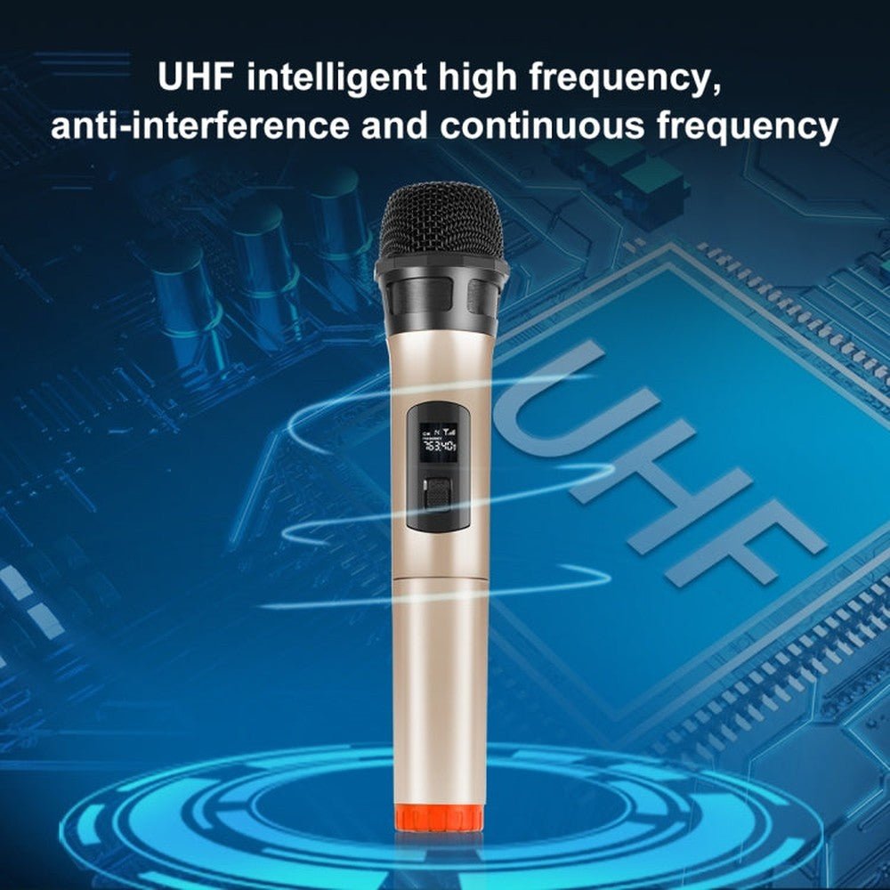 PULUZ UHF Wireless Dynamic Microphone with LED Display, UHF - laboratorydeal