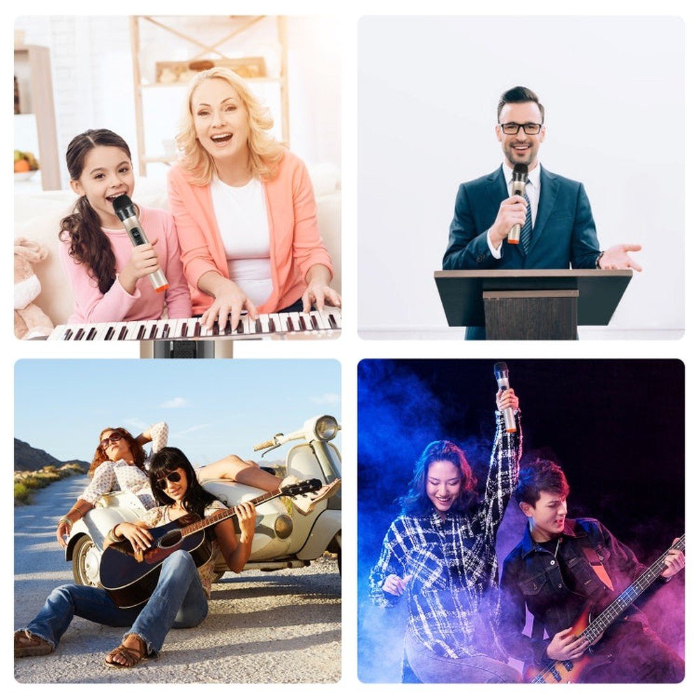 PULUZ UHF Wireless Dynamic Microphone with LED Display, UHF - laboratorydeal