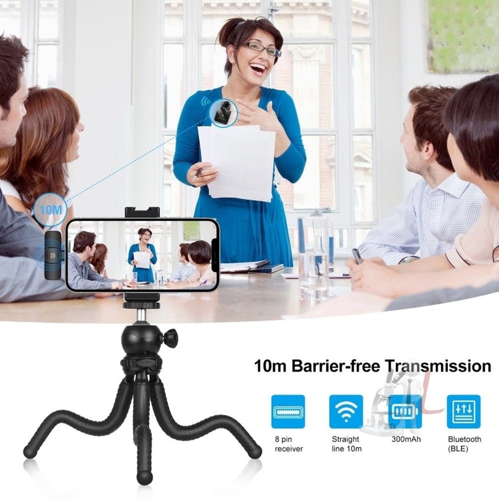 PULUZ Wireless Lavalier Microphone for iPhone / iPad, 8 - Pin Receiver, 8 - Pin 1 TX + 1 RX - laboratorydeal