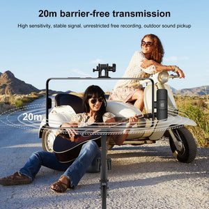 PULUZ Wireless Lavalier Noise Reduction Reverb Microphone for Type - C / USB - C Device, Support Phone Charging, Type - C Wireless Microphone - laboratorydeal