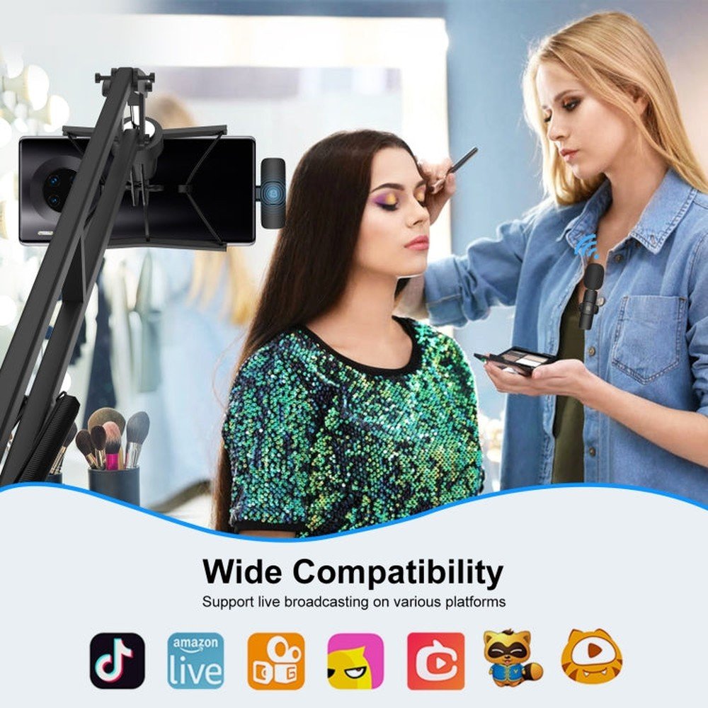 PULUZ Wireless Lavalier Noise Reduction Reverb Microphone for Type - C / USB - C Device, Support Phone Charging, Type - C Wireless Microphone - laboratorydeal