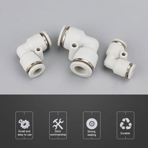 PV-16 LAIZE 2pcs PV Elbow Pneumatic Quick Fitting Connector, PV-4 (10pcs), PV-6 (10pcs), PV-8 (10pcs), PV-10 (10pcs), PV-12 (10pcs), PV-16 (2pcs)