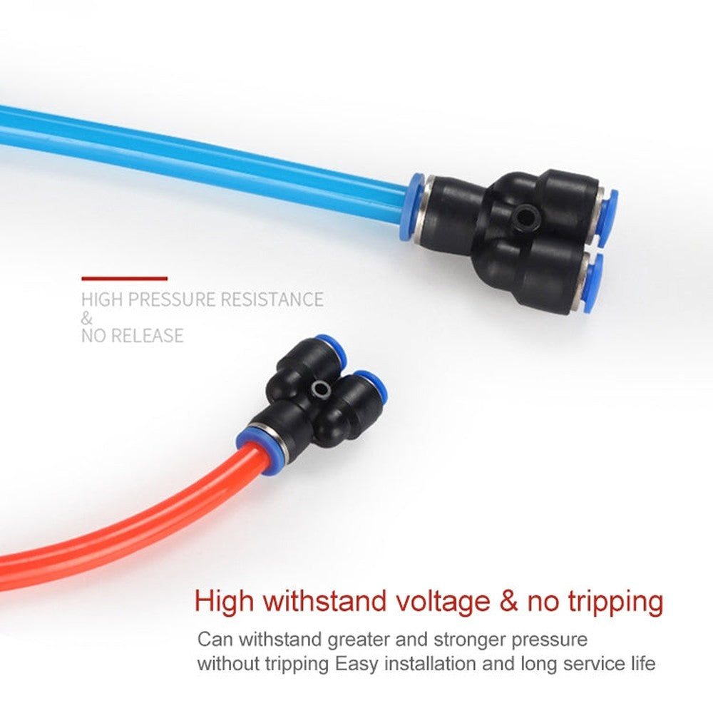 PW16-12 LAIZE 2pcs Plastic Y-type Tee Reducing Pneumatic Quick Fitting Connector, PW6-4, PW8-4, PW8-6, PW10-6, PW10-8, PW12-8, PW12-10, PW16-12 (2pcs)
