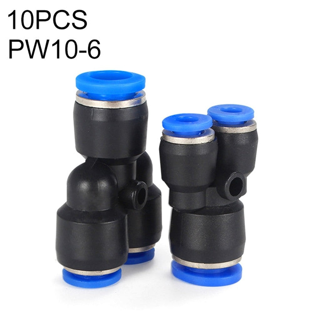 PW16-12 LAIZE 2pcs Plastic Y-type Tee Reducing Pneumatic Quick Fitting Connector, PW6-4, PW8-4, PW8-6, PW10-6, PW10-8, PW12-8, PW12-10, PW16-12 (2pcs)