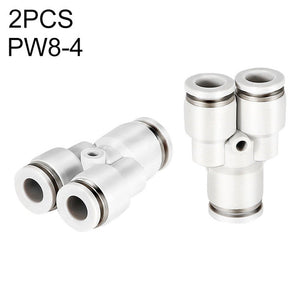 PW6-4 LAIZE 2pcsPW Y-type Tee Reducing Pneumatic Quick Fitting Connector, PW6-4 (2pcs), PW8-4 (2pcs), PW8-6 (2pcs), PW10-6 (1pc), PW10-8 (2pcs), PW12-8 (1pc), PW12-10 (1pc), PW16-12 (1pc)