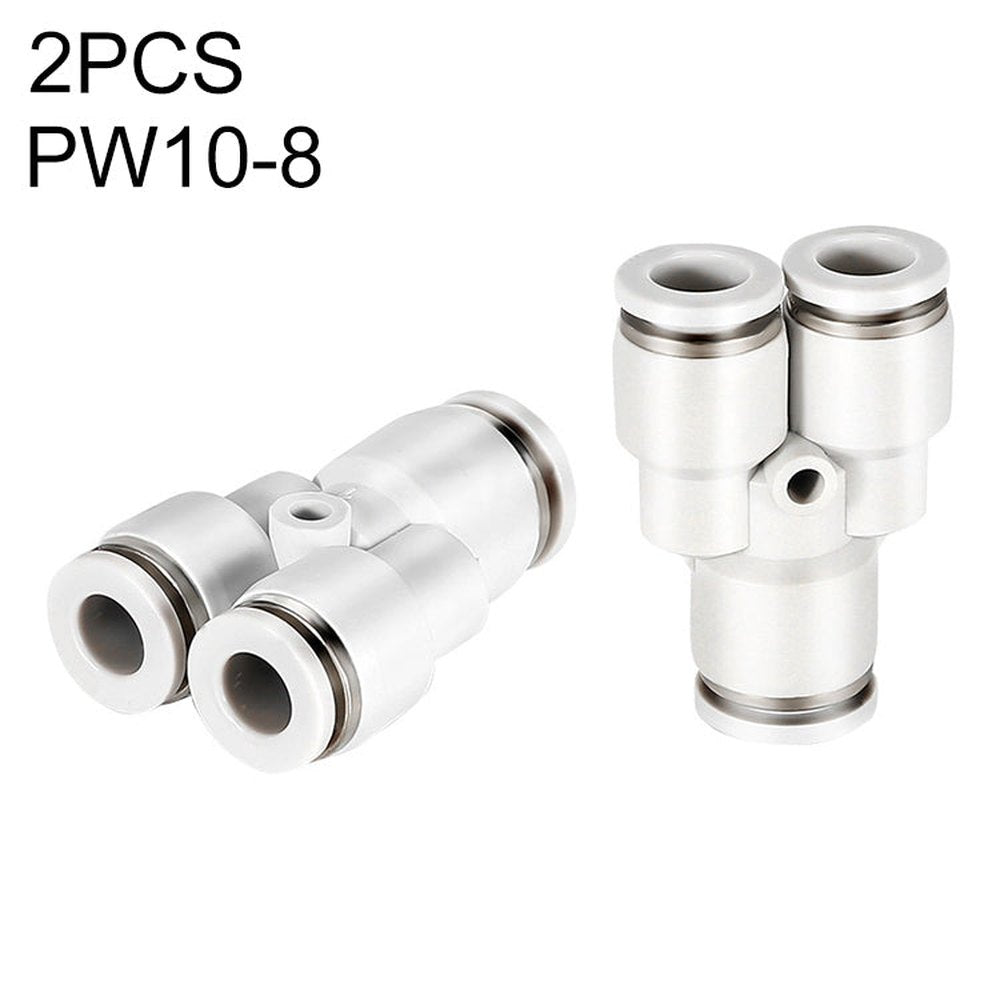 PW6-4 LAIZE 2pcsPW Y-type Tee Reducing Pneumatic Quick Fitting Connector, PW6-4 (2pcs), PW8-4 (2pcs), PW8-6 (2pcs), PW10-6 (1pc), PW10-8 (2pcs), PW12-8 (1pc), PW12-10 (1pc), PW16-12 (1pc)
