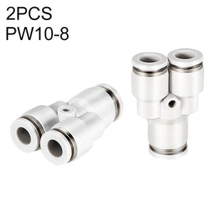 PW6-4 LAIZE 2pcsPW Y-type Tee Reducing Pneumatic Quick Fitting Connector, PW6-4 (2pcs), PW8-4 (2pcs), PW8-6 (2pcs), PW10-6 (1pc), PW10-8 (2pcs), PW12-8 (1pc), PW12-10 (1pc), PW16-12 (1pc)