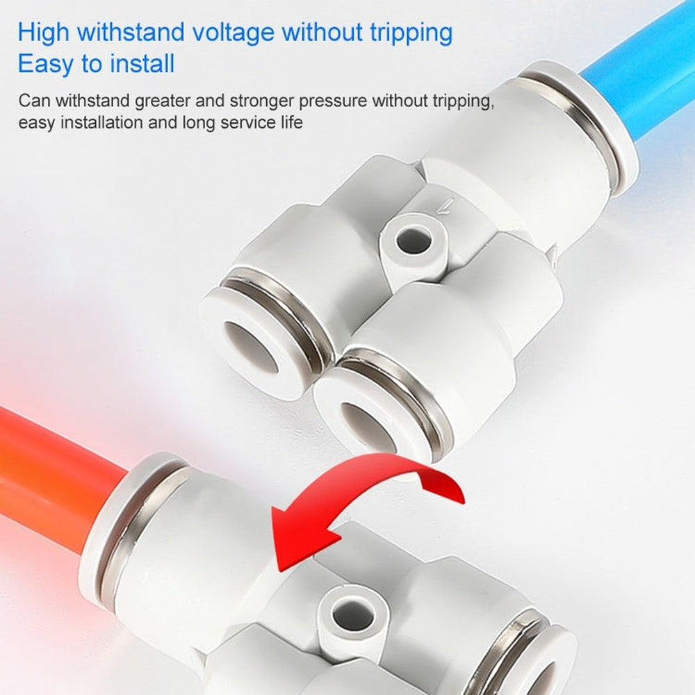 PW6-4 LAIZE 2pcsPW Y-type Tee Reducing Pneumatic Quick Fitting Connector, PW6-4 (2pcs), PW8-4 (2pcs), PW8-6 (2pcs), PW10-6 (1pc), PW10-8 (2pcs), PW12-8 (1pc), PW12-10 (1pc), PW16-12 (1pc)