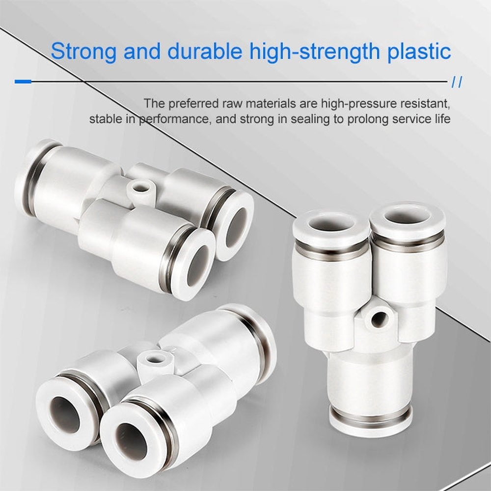 PW6-4 LAIZE 2pcsPW Y-type Tee Reducing Pneumatic Quick Fitting Connector, PW6-4 (2pcs), PW8-4 (2pcs), PW8-6 (2pcs), PW10-6 (1pc), PW10-8 (2pcs), PW12-8 (1pc), PW12-10 (1pc), PW16-12 (1pc)