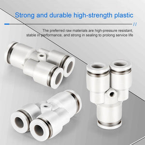 PW6-4 LAIZE 2pcsPW Y-type Tee Reducing Pneumatic Quick Fitting Connector, PW6-4 (2pcs), PW8-4 (2pcs), PW8-6 (2pcs), PW10-6 (1pc), PW10-8 (2pcs), PW12-8 (1pc), PW12-10 (1pc), PW16-12 (1pc)