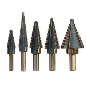 Pagoda Drill Bit High Speed Steel Opener Triangle Handle Stairs Drill Bit, 5 In 1 / Set Stairs Drill Bit - laboratorydeal