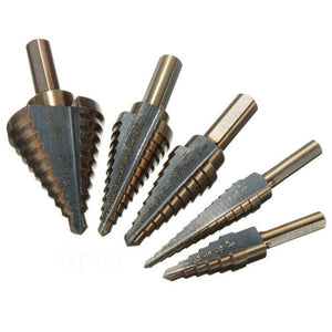 Pagoda Drill Bit High Speed Steel Opener Triangle Handle Stairs Drill Bit, 5 In 1 / Set Stairs Drill Bit - laboratorydeal