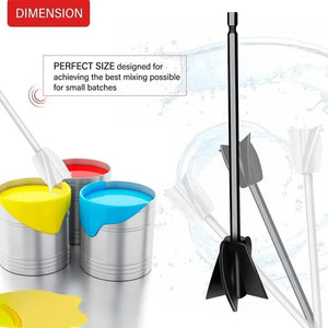 Paint and Resin Epoxy Mixer Paddle Attachment for Drill, Black, White, Red - laboratorydeal