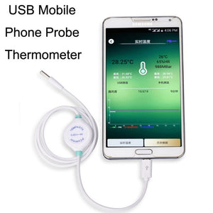 Pcsensor Milk Powder Fish Tank Temperature Detection USB Mobile Phone Probe Thermometer, Type-c, Micro
