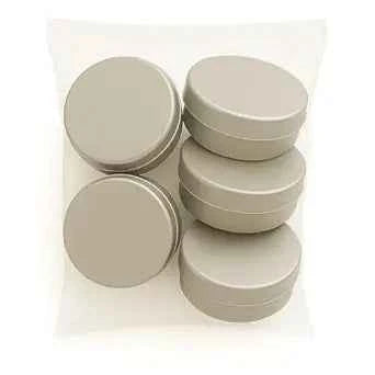 Aluminium Petri Dish with Lid, 2 Inch, Round, Silver, Pack of 5