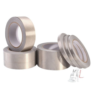 Plain Weave Double-sided Conductive Cloth Adhesive Cloth Single Sided Adhesive EMI Shielding Button Repairs, Size: 20m x 5cm, Size: 20m x 5cm