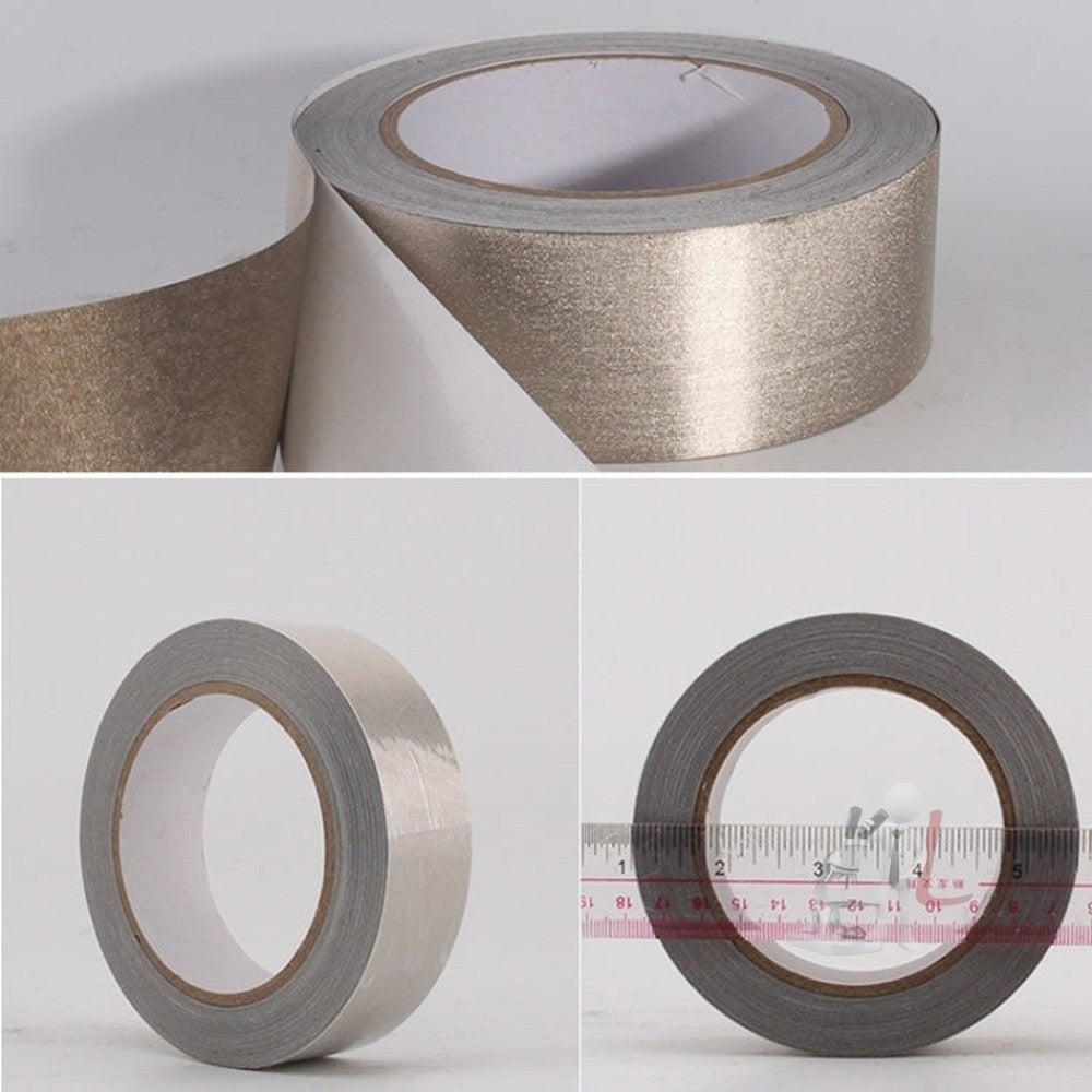Plain Weave Double-sided Conductive Cloth Adhesive Cloth Single Sided Adhesive EMI Shielding Button Repairs, Size: 20m x 2cm, Size: 20m x 2cm