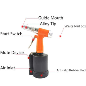 Pneumatic Rivet Tool Vertical Rivet Tool Decoration Nail Tool Pneumatic Tool, Color Random Delivery, Vertical Rivet Tool - laboratorydeal