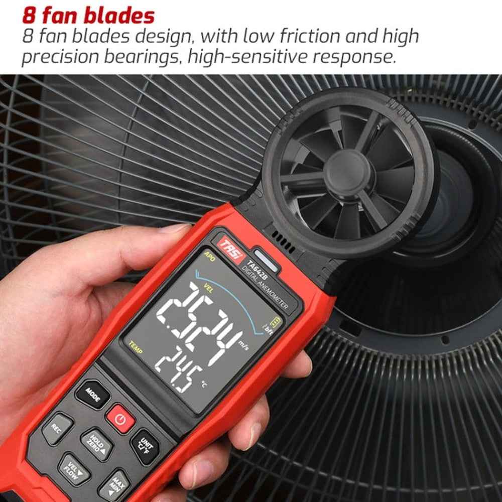 Portable Digital Wind Speed Meter Air Volume Tester, TASI TA642A, TASI TA642B, TASI TA642C