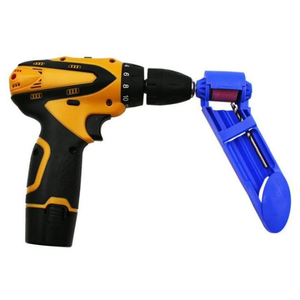 Portable Iron Straight Shank Twist Drill Bit Grinder, With Bucket Orange, With Bucket Blue, Accessories, Grindstone, No Buckle Dark Orange, No Buckle Blue - laboratorydeal