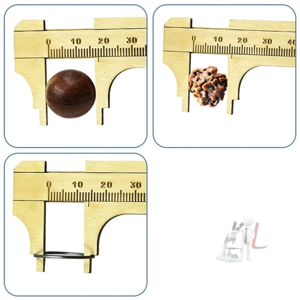 Portable Mini Brass Sliding 100mm Gauge Vernier Bead Jewelry Measuring Caliper, 100mm
