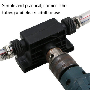 Portable Mini Water Pump Electric Drill Driven High Flow Oil Pump, Standard With Two Connectors, High Flow Oil Pump - laboratorydeal