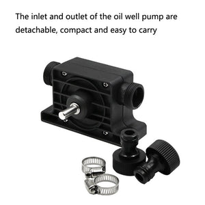 Portable Mini Water Pump Electric Drill Driven High Flow Oil Pump, Standard With Two Connectors, High Flow Oil Pump - laboratorydeal
