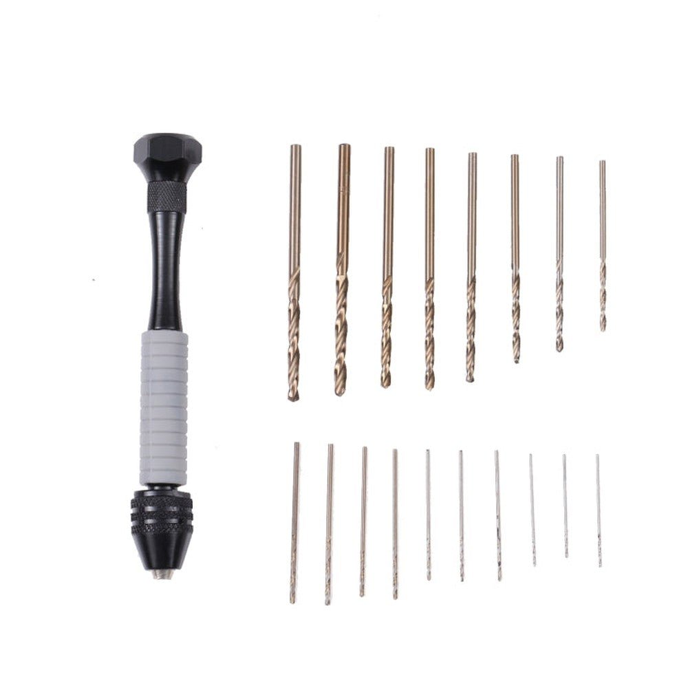 Precision Pin Vise Mini Twist Drill Bits Hand Drill Set, 8009, 8011 - laboratorydeal