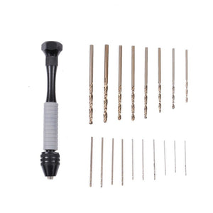 Precision Pin Vise Mini Twist Drill Bits Hand Drill Set, 8009, 8011 - laboratorydeal