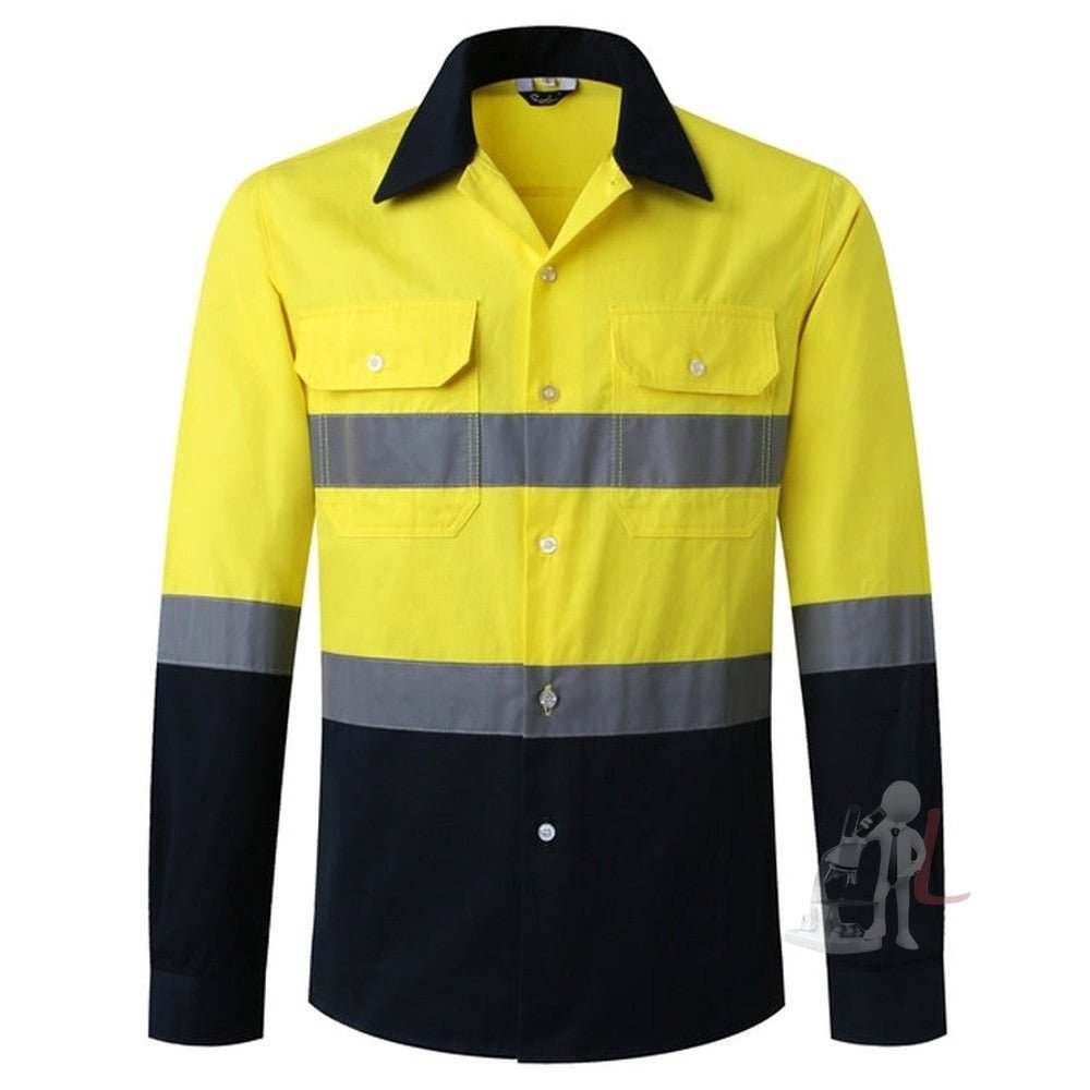 Pure Cotton Long - sleeved Reflective Clothes Overalls Work Clothes, XXL, XXXXL, S, XL - laboratorydeal