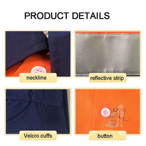 Pure Cotton Long - sleeved Reflective Clothes Overalls Work Clothes, XXL, XXXXL, S, XL - laboratorydeal