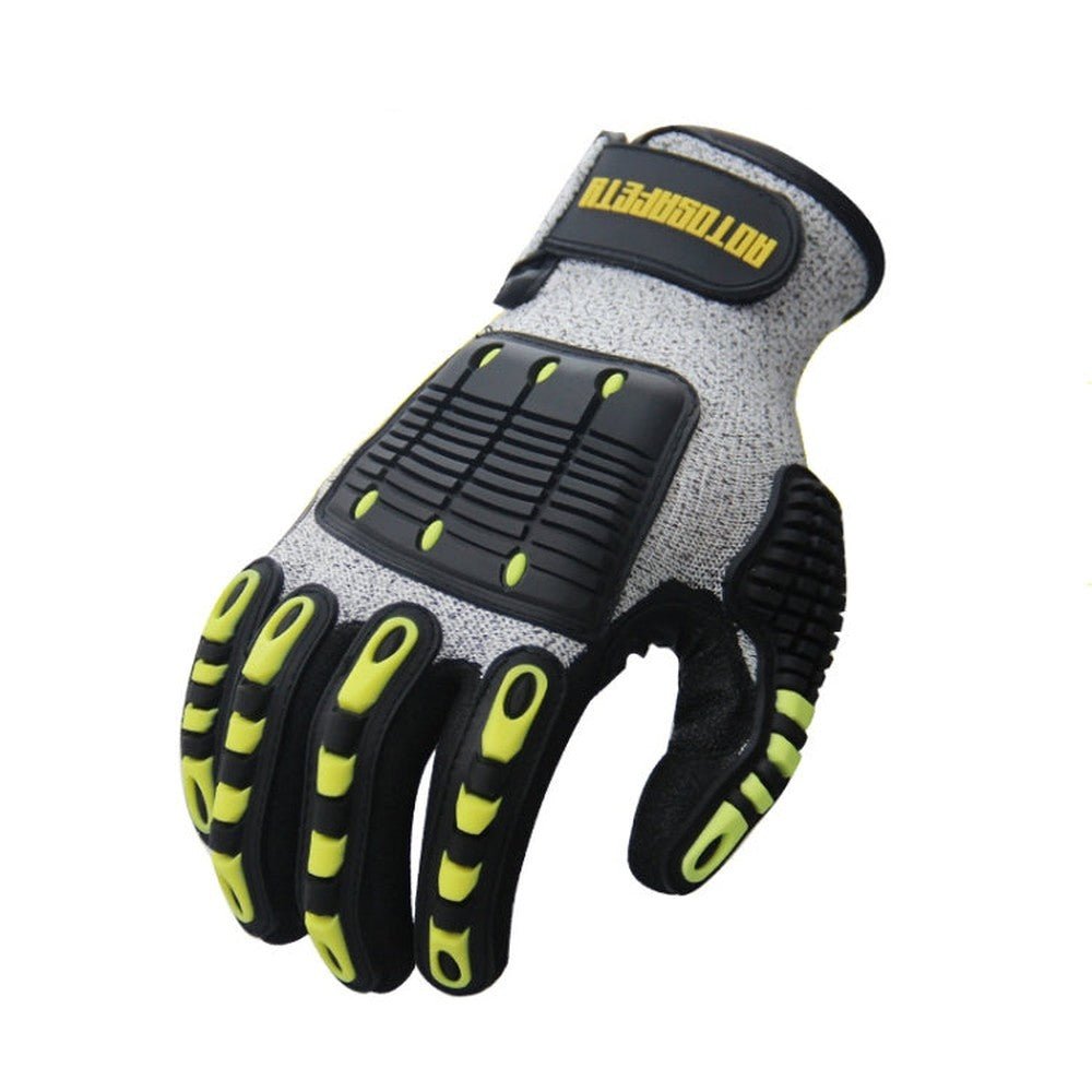 ROTOSAFETY RZT - HFZ20 Shock - Proof Anti - Smashing Anti - Cutting Anti - Collision Gloves TPR Mechanical Maintenance Fire Rescue Miners Mining Anti - Stab Gloves, M, L, XL - laboratorydeal