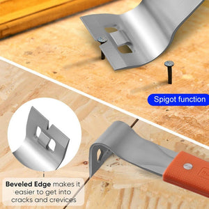 RUITOOL Stainless Steel Pry Bar Multi - Purpose Scraper Woodworking Decoration Non - Slip Nailer - laboratorydeal